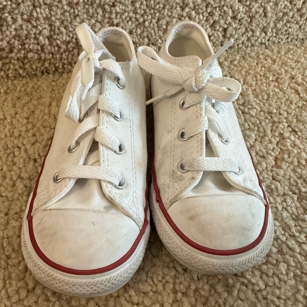 Toddler white converse size 10